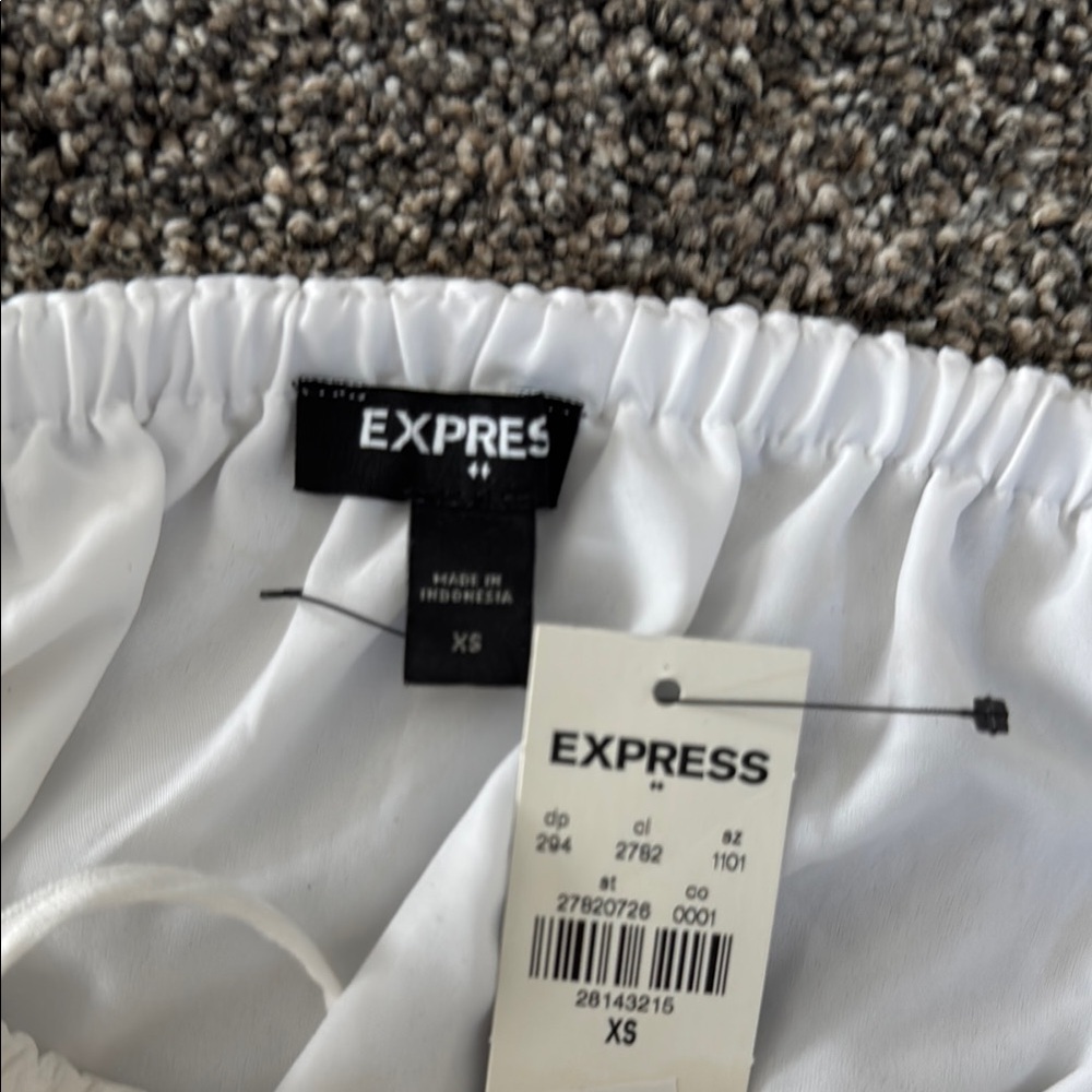 Express White Ruffled Mini Sundress - Picture 2 of 6